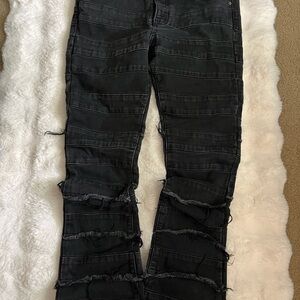 Men's Black Distressed Skinny Jeans Men’s Size 36